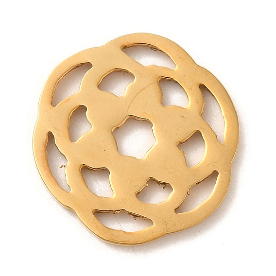 Ионное покрытие (ip) 304 брелоки из нержавеющей стали, цветочный шарм