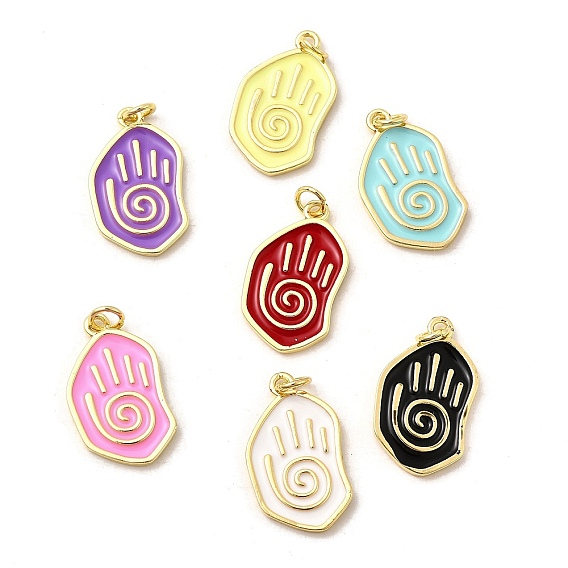 Латунь эмаль подвески, без свинца и без кадмия, долговечный, стойки покрытие, реальный 18 k позолоченный