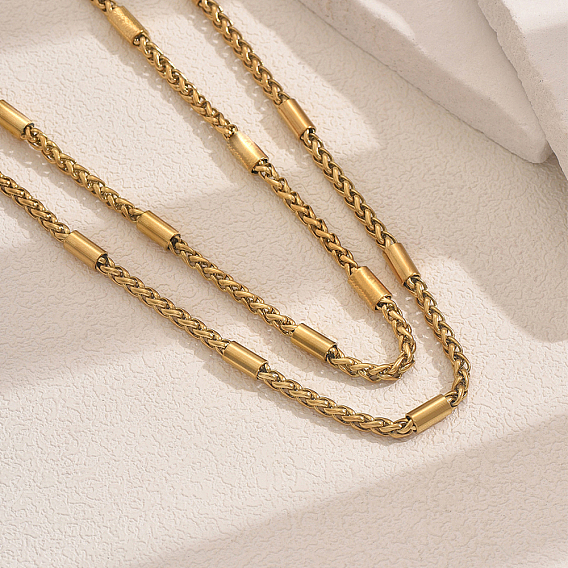 201 ожерелья из нержавеющей стали с пшеничной цепочкой, модные ожерелья для вечеринок в стиле хип-хоп для женщин