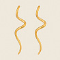 304 Stainless Steel Wave Shape Stud Earrings for Women