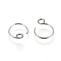 316 Surgical Stainless Steel Earring Hooks, with Horizontal Loop