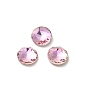 Glass Rhinestone Cabochons, Point Back & Back Plated, Faceted, Flat Round