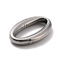 304 Stainless Steel Linking Ring Pendants, Oval Ring