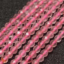 Природного кварца клубники нитей бисера, граненые, круглые