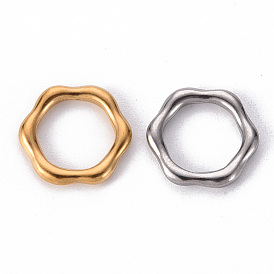 304 Stainless Steel Linking Rings, Hexagon Ring