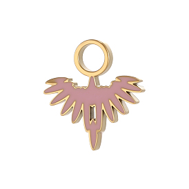 304 нержавеющей стальной эмали подвески, очарование голубя, ионное покрытие (ip), долговечный, преал 18к позолоченный