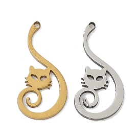201 подвески из нержавеющей стали, форма кошки