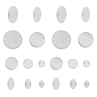 304 Stainless Steel Links Connectors, Flat Round
