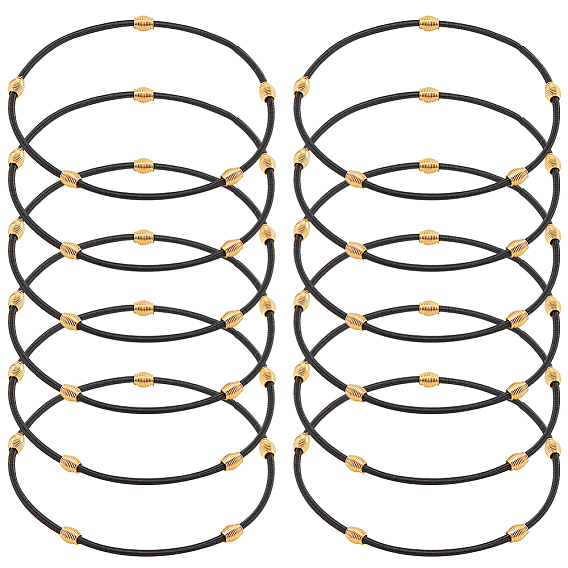 12шт. набор пружинных браслетов, минималистские браслеты из стальной французской проволоки / каркасной проволоки для штабелируемого ношения