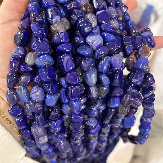 Природный агат бисер нитей, окрашенные, самородки