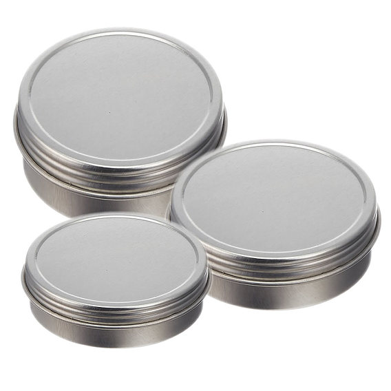 Boîtes de conserve rondes en aluminium benecreat, pot en aluminium, conteneurs de stockage pour cosmétiques, bougies, des sucreries, avec couvercle à vis