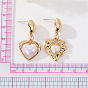 Irregular Heart-shaped Vintage Pearl Earrings with French Metal Style