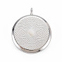 Alloy Diffuser Locket Pendants, with Stainless Steel Cover and Magnet, Magnetic, Cadmium Free & Nickel Free & Lead Free, Flat Round with Cat