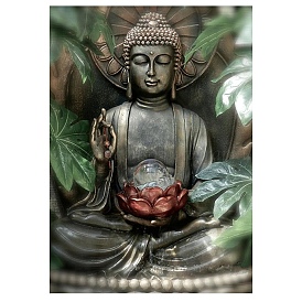 Наборы алмазной живописи Будды своими руками, смолой стразами, алмазная липкая ручка, поднос тарелка и клей глина