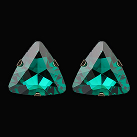 Colorful Crystal Triangle Earrings - E157 by Yufei Jewelry