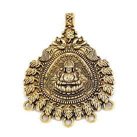 Liens de composants en alliage de lustre de style tibétain, 5 connecteurs de boucle, teardorp