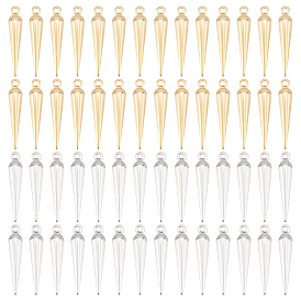 100шт 2 цвета латунный кулон, без кадмия и без свинца, конус очарование