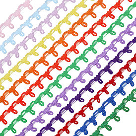 60 ярды 12 цвета полиэстеровая эластичная лента, с 2 картонной демонстрационной карточкой для аксессуаров к одежде, украшение подарка