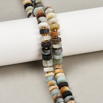 Натуральный цветок амазонитовые бусины пряди, граненые, диск, Heishi бусы, с бисером