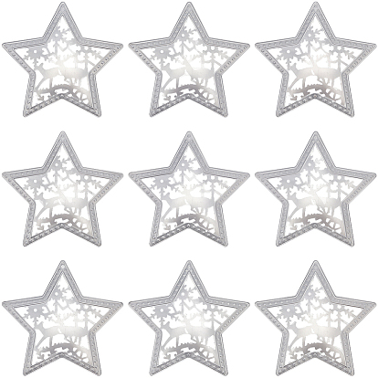 10шт. железные звездные украшения, для рождественской вечеринки украшения дома