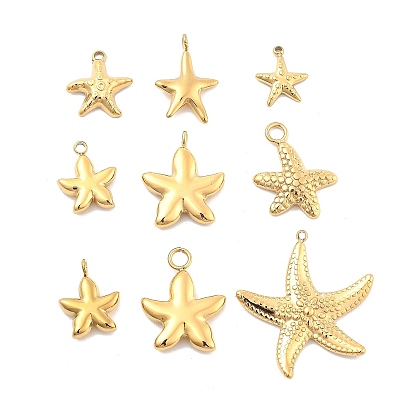 Ионное покрытие (ip) 304 подвески из нержавеющей стали, морская звезда