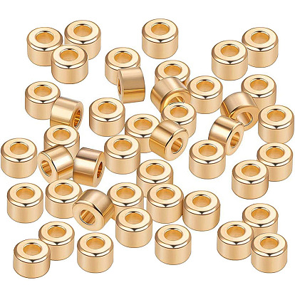 60 латунные бусины шт., без кадмия, без никеля и без свинца, колонка, без никеля 