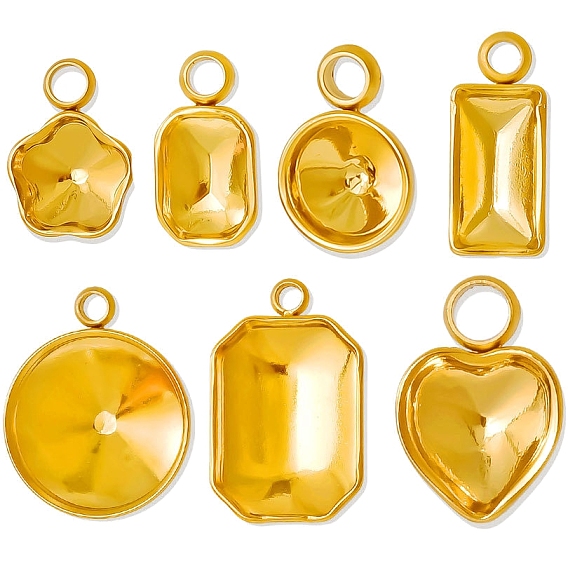 304 Настройки кабошон из нержавеющей стали кулон, для причудливого камня