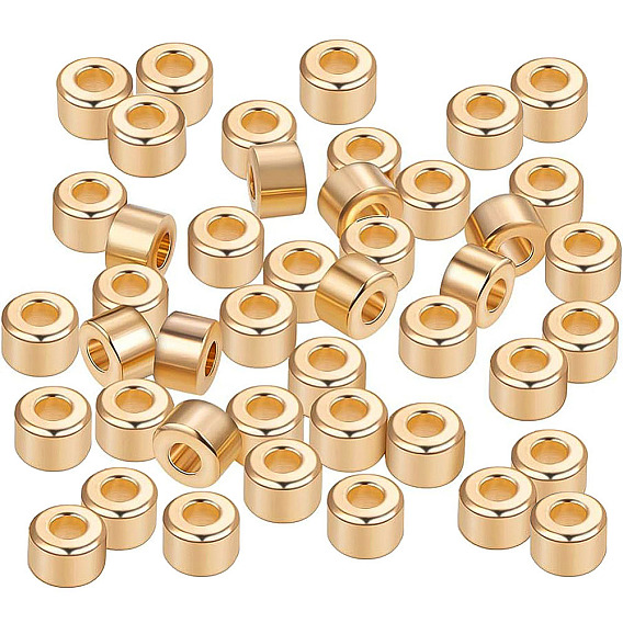 60 латунные бусины шт., без кадмия, без никеля и без свинца, колонка, без никеля 