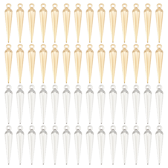 100шт 2 цвета латунный кулон, без кадмия и без свинца, конус очарование