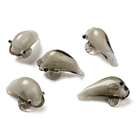 Handmade Lampwork Home Decorations, 3D Dolphin Ornaments for Gift