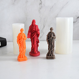 Силиконовые формы для свечей со статуей Иисуса, религия, для изготовления свечей своими руками
