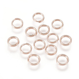 304 anillos partidos de acero inoxidable, anillos de salto de doble bucle