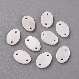 Freshwater Shell Links Connectors, Oval