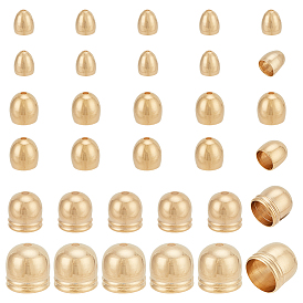 32 шт 4 стиль концы шнура из латуни, Торцевые крышки, колонка, долговечный