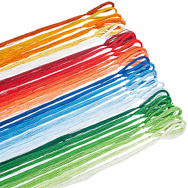 32 мотки 4 цвета шелковые нитки для вышивания цвета тутового дерева, нитки для вышивки крестом