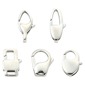 10шт 5 стили 304 застежки-карабины из нержавеющей стали, цвет нержавеющей стали