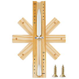 Деревянные песочные часы для сухой парной, со стеклом, прямоугольные