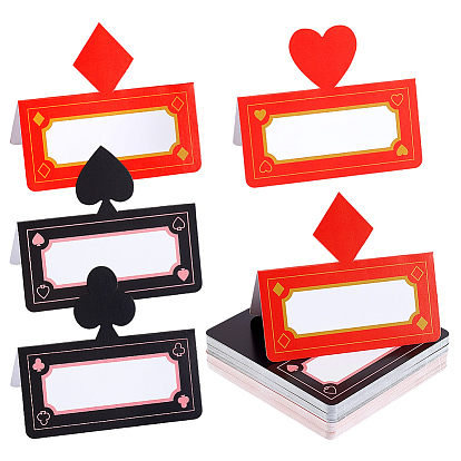 72шт. 4 стили наборы бумажных карточек для рассадки гостей, квадрат с игральными картами