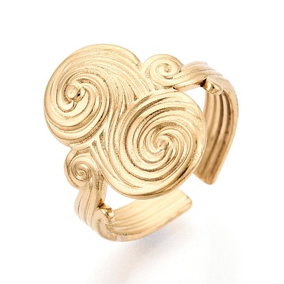 Регулируемые 304 манжеты из нержавеющей стали с открытыми кольцами для женщин, вихревые