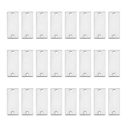 60шт 304 звенья из нержавеющей стали, штамповка пустой метки, прямоугольные