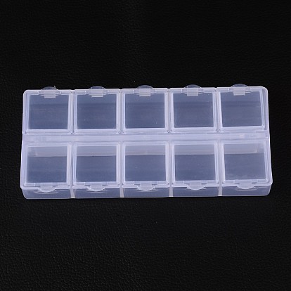 China Factory Cuboid Plastic Bead Containers, Flip Top Bead Storage, 10  Compartments, 13.2x6.2x2.05cm 13.2x6.2x2.05cm in bulk online 