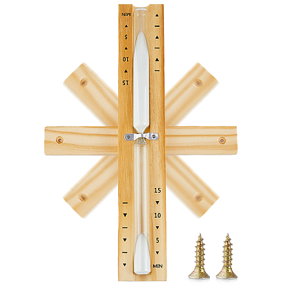 Деревянные песочные часы для сухой парной, со стеклом, прямоугольные