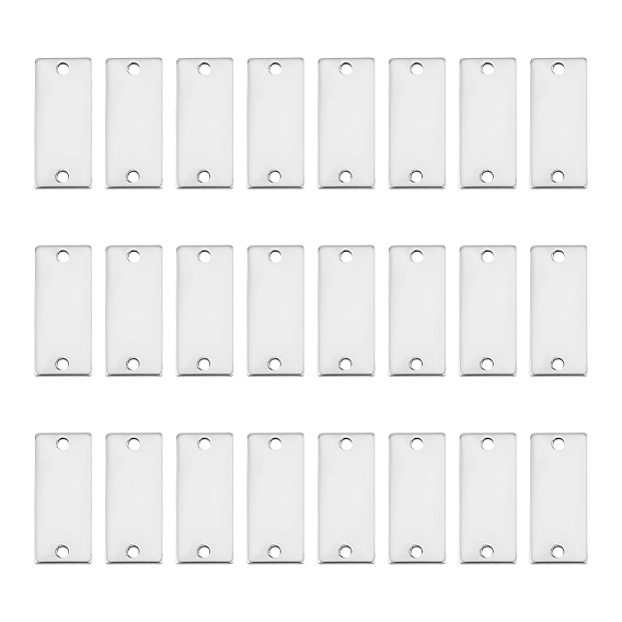 60шт 304 звенья из нержавеющей стали, штамповка пустой метки, прямоугольные