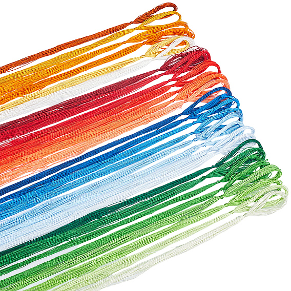 32 мотки 4 цвета шелковые нитки для вышивания цвета тутового дерева, нитки для вышивки крестом