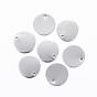 201 Stainless Steel Stamping Blank Tag Pendants, Flat Round