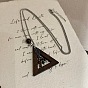304 Подвески из нержавеющей стали и дерева, треугольные