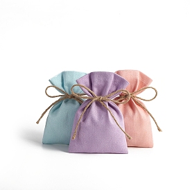 Pochettes en velours sacs de bénédiction cadeaux, pochettes de rangement de bijoux pour l'emballage de bonbons de noce, rectangle