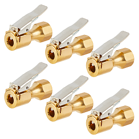SUPERFINDINGS 6Pcs Brass Tyre Inflatable Clamp