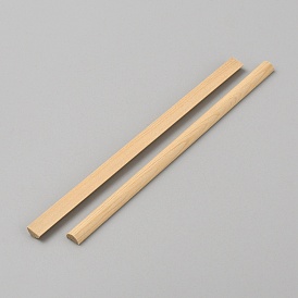 Bâtons d'artisanat en bois, cheville demi-ronde, pour tresser la tapisserie, arc