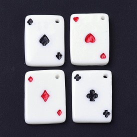 Resin Pendant, Playing Card Shape